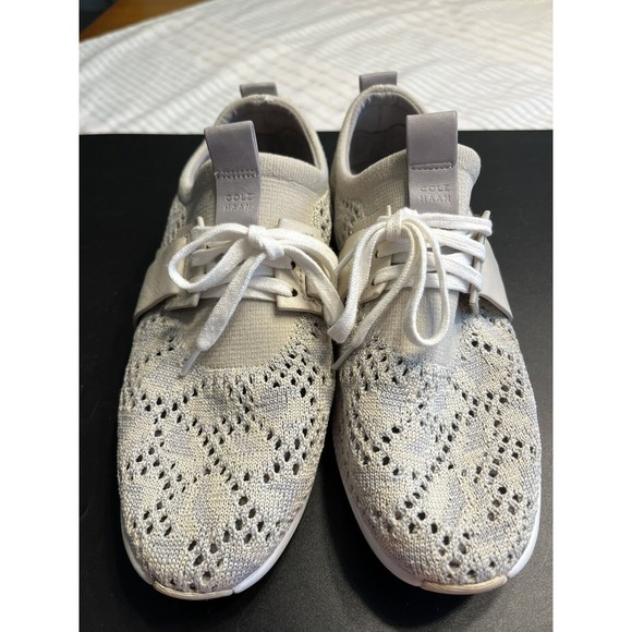 Cole Haan Shoes - EUC - Cole Haan Studiogrand OS Knit Mesh Sneakers Beige White Shoes Women's 8.5